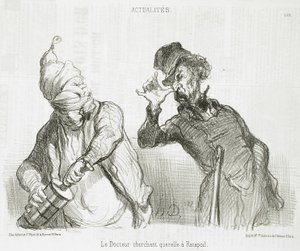 The Doctor Picking a Fight with Ratapoil by Honoré Daumier