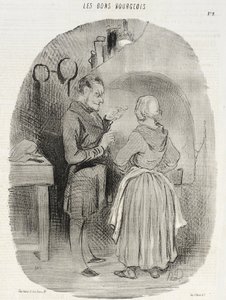 The Egg Yolk Was Not Beaten Enough... by Honoré Daumier