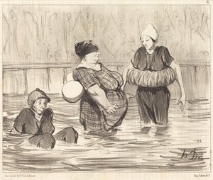 The Prudent Bathers by Honoré Daumier