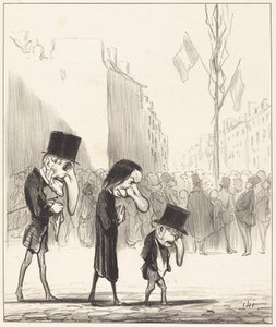 The Three Little Saints by Honoré Daumier