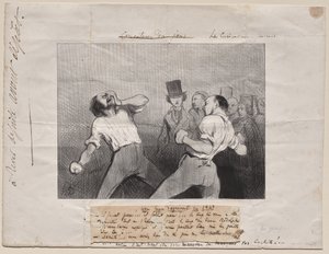 Lesson in Understanding in 1843 by Honoré Daumier