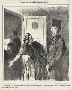 Sir, there are only five... by Honoré Daumier