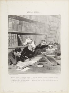 Monsieur, pardon if I disturb you a little ..., number 13 from Les Bas-Bleus by Honoré Daumier