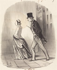 No, Madam, I Will Not Leave You... by Honoré Daumier