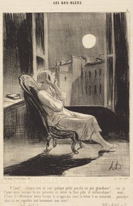 O Moon!... Inspire Me Tonight with Some Little Thought... by Honoré Daumier