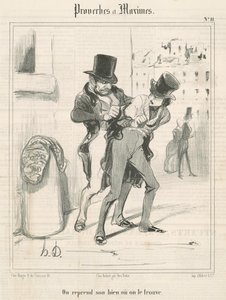 One Takes Back What One Finds by Honoré Daumier