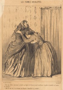 Yes, my dear, my husband swallowed my dignity... by Honoré Daumier