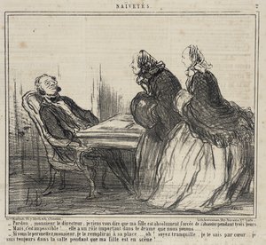 Pardon, Mr. Director... by Honoré Daumier