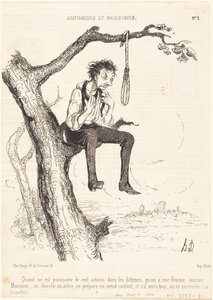 When One Owns a Hundred Shares... by Honoré Daumier