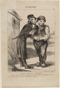 Ratapoil Making Propaganda, number 150 from the series Actualités from Le Charivari by Honoré Daumier