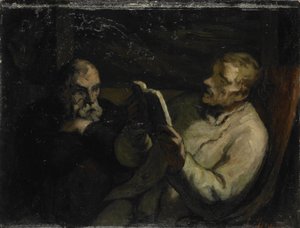The Reading by Honore Daumier