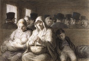 The Third Class Carriage by Honoré Daumier