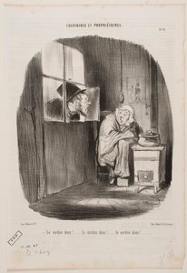 The Cord Then!... by Honoré Daumier