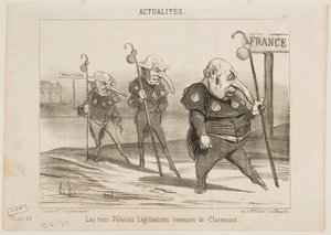 Three Legitimist Pilgrims Returning from Claremont by Honoré Daumier