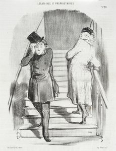 A Tenant Who Owes Three Terms by Honoré Daumier