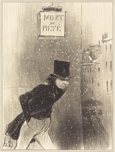 A Gentleman Below His Affairs by Honoré Daumier