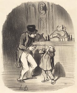 A Father Letting His Son Suck... by Honoré Daumier