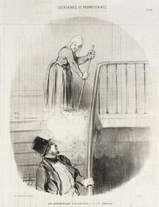 A Tenant Who Forgot on January 1st by Honoré Daumier