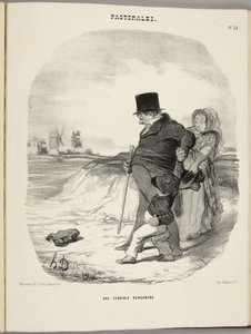 A Terrible Encounter by Honoré Daumier