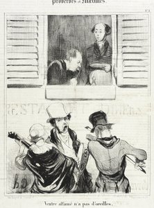 A Hungry Belly Has No Ears by Honoré Daumier