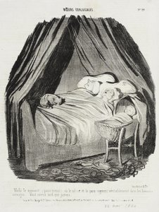 Here is the Moment (Past Midnight) Where Calm and Peace Reign by Honoré Daumier