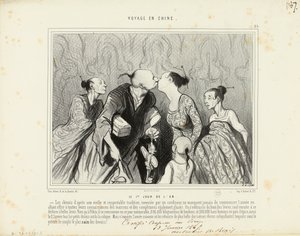 Voyage to China No. 25: The 1st Day of the Year. - The Chinese According to an Old and Respectable Tradition... by Honoré Daumier