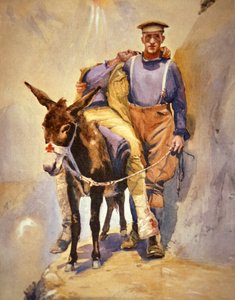 John Simpson Kirkpatrick of the 3rd Australian Field Ambulance who with his donkey rescued wounded soldiers at Gallipoli in 1915