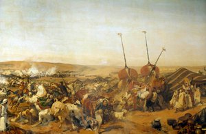 Conquest of Algeria: Capture of the Smalah of Abd el Kader by the Duke of Aumale in Taguin by Emile Jean Horace Vernet