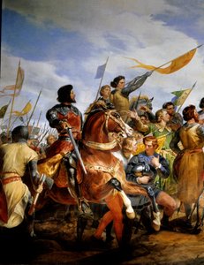 Franco-English War (1202-1214): The Battle of Bouvines on 27/07/1214 by Emile Jean Horace Vernet