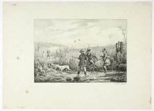 Hunters by Emile Jean Horace Vernet