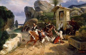 Italian Brigands Surprised by Papal Troops by Horace Vernet