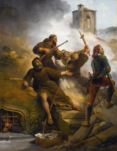 The First Siege of Zaragoza, 1819 by Emile Jean Horace Vernet