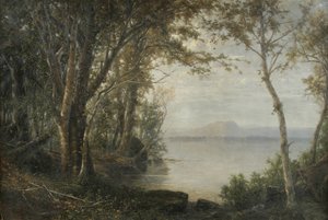 Mount Katahdin, Landscape with Lake and Mountain by Horace Wolcott Robbins