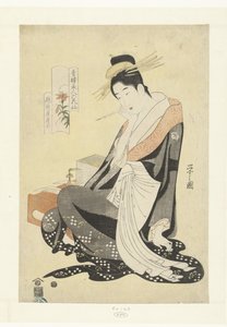 Courtesan Morokoshi from the Echizenya House by Hosoda Eishi