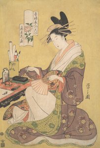 The Courtesan Hanaogi of the Ogiya Brothel, from the series Beauties of the Yoshiwara, ca. 1794 by Hosoda Eishi