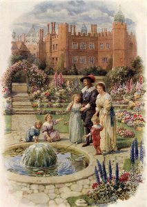 King Charles I and Queen Henrietta at Hampton Court by Howard Davie