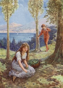 "Suddenly he stopped and gazed in rapture" from "Filadoro" by Howard Davie