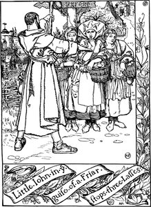 Illustration from the book The Merry Adventures of Robin Hood, by Howard Pyle, 1883 by Howard Pyle