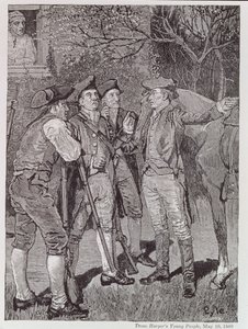 Paul Revere at Lexington, from Harper