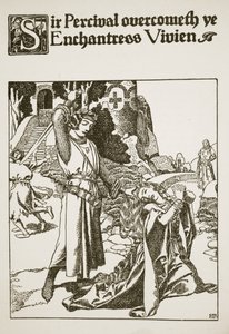 Sir Percival Overcometh Ye Enchantress Vivien, Illustration from 