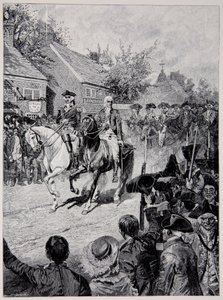 The Civil Procession Headed by General Washington and Governor Clinton by Howard Pyle
