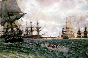 The Evacuation of Charleston (book illustration) by Howard Pyle