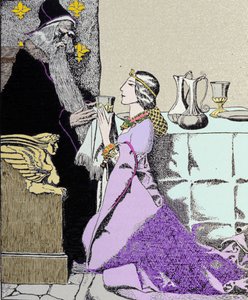 Viviane Captivates Merlin the Enchanter, Illustration by Howard Pyle by Howard Pyle