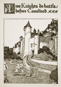 Two Knights Do Battle Before Cameliard by Howard Pyle