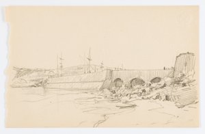 Untitled (Pier and Beach) by Howard Russell Butler
