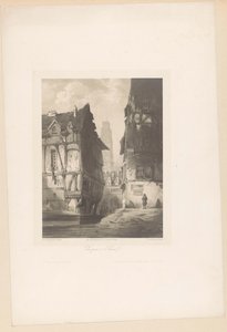 View of Houses and the Cathedral in Rouen (Fragments of Landscapes)