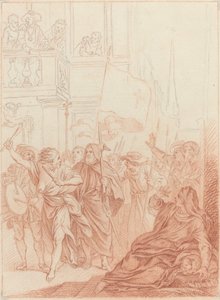 Mayenne qui de loin voit leur folle Entreprise... by Hubert Francois Gravelot