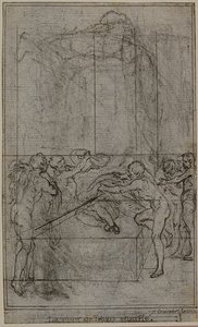 Study for an illustration in Tacitus "Tiberius, or The First Six Books of the Annals", Book VI, Vol. 3, 1st Study by Hubert Francois Gravelot