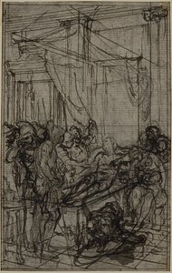 Study for an Illustration in Tacitus "Tiberius, or The First Six Books of the Annals" Book II, Vol. 1 by Hubert Francois Gravelot
