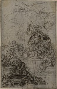 Study for an illustration in Tacitus "Tiberius, or The First Six Books of the Annals", Book IV, Vol. 2, 1st Study by Hubert Francois Gravelot